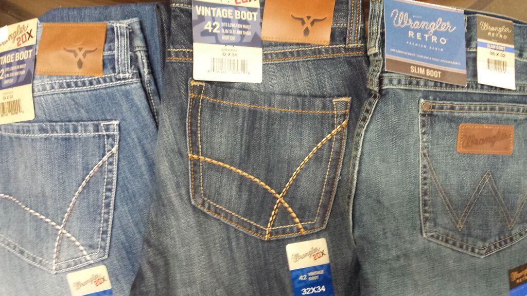 different types of wrangler jeans