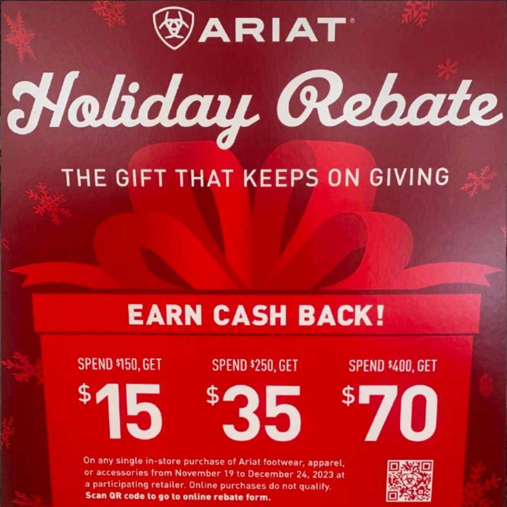 Ariat Holiday Rebate 2023 Lochte Feed & General Store