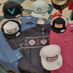 VEXIL Menswear (shirts and caps) on display