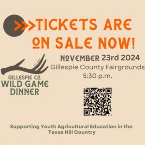 Gillespie County Wild Game Dinner, nov 23 2024